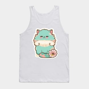 Elegant Persian Cat Sticker for Cat Lovers Tank Top